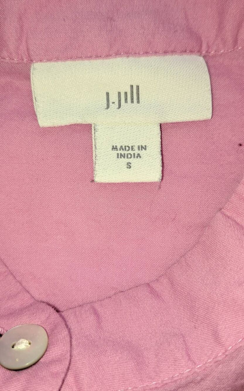 Pink J.Jill Size Small Embroidered Tunic Top - Picture 3 of 7